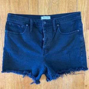Madewell high rise cutoff denim shorts